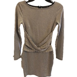 Dynamite Midi Striped Black White Long Sleeve Dress size XS